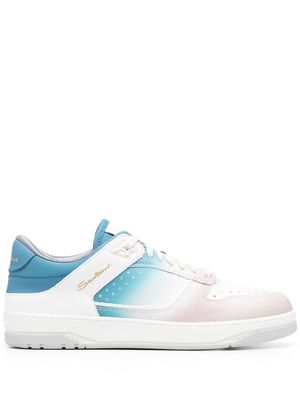 Santoni lace-up leather sneakers - Pink