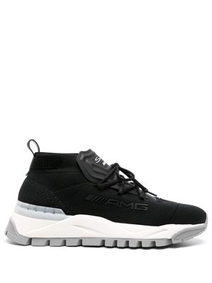 Santoni x AMG elasticated-panel sneakers - Black