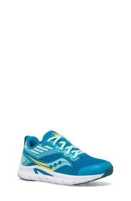 Saucony Kids' Axon Sneaker in Turq/Yellow
