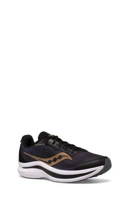 Saucony Kids' Endorphin Running Shoe in Black/Gold