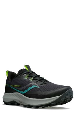 Saucony Peregrine 13 Running Shoe in Wood/Fossil