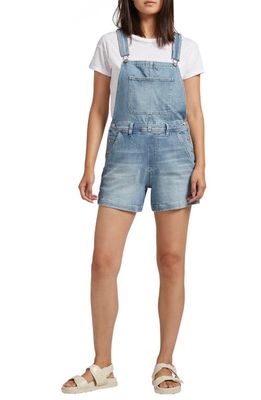 Silver Jeans Co. Denim Short Overalls in Indigo