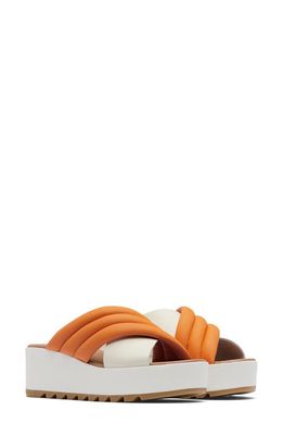 SOREL Cameron Puff Flatform Slide Sandal in Koi/Sea Salt