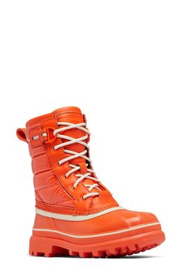 SOREL Caribou Royal Waterproof Duck Boot in Optimized Orange/Chalk