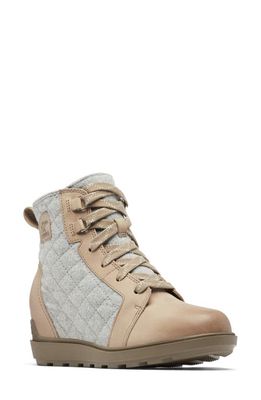 SOREL Evie II Waterproof Wedge Bootie in Omega Taupe/Wet Sand