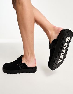 Sorel Viibe clog shoes in black