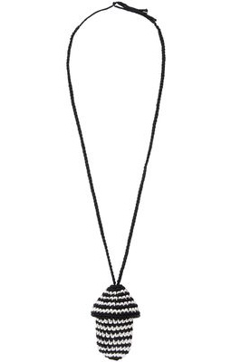 Stella McCartney Black Crochet Mushroom Necklace