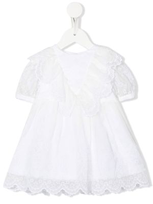 Stella McCartney Kids broderie anglaise short-sleeve dress - White