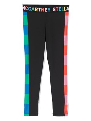 Stella McCartney Kids logo-waistband leggings - Black
