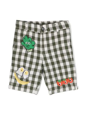 Stella McCartney Kids motif-embroidered cotton shirt - Green