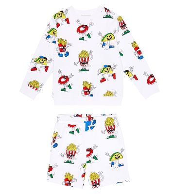 Stella McCartney Kids Printed sweatshirt and shorts set