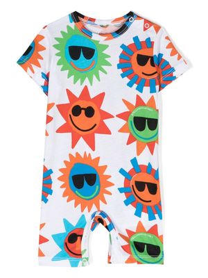 Stella McCartney Kids sun-print organic cotton rompers - White