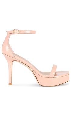 Stuart Weitzman Nudistparty 95 Platform Sandal in Pink