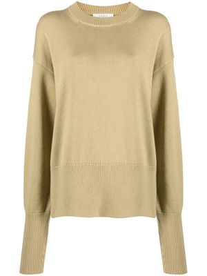 Studio Nicholson Shiso asymmetric-hem wool blend jumper - Neutrals