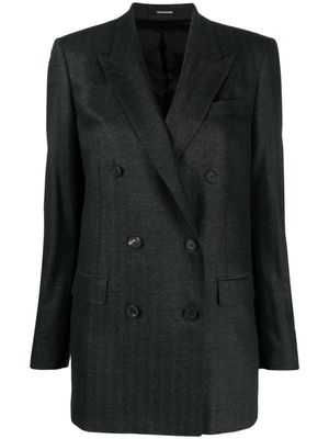 Tagliatore Jasmine double-breasted wool blend blazer - Grey