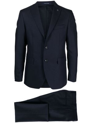 Tagliatore single-breast notch-lapel blazer - Blue