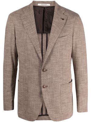 Tagliatore virgin wool-blend blazer - Brown