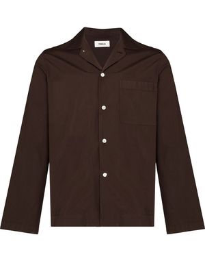 TEKLA long-sleeve pyjama shirt - Brown