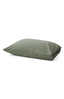 Tekla Organic Cotton Percale Pillowcase in Olive Green
