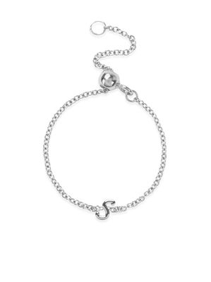 THE ALKEMISTRY 18kt white gold Love Letters S initial ring - Silver