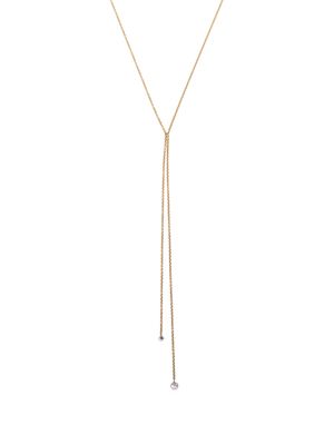 THE ALKEMISTRY 18kt yellow gold diamond lariat necklace