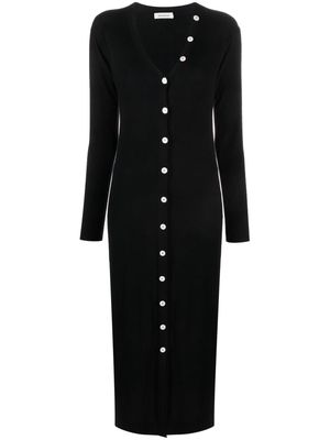 There Was One button-up ribbed-knit dress - Black