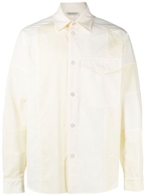 There Was One patchwork cotton overshirt - Neutrals