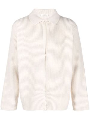 There Was One polo ribbed-knit jumper - Neutrals