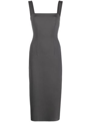 There Was One square-neck pencil midi dress - Grey