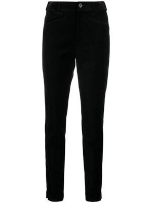 There Was One velvet-finish cotton blend trousers - Black