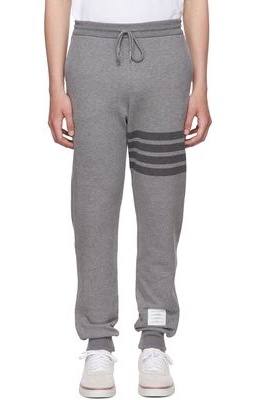 Thom Browne Gray 4-Bar Lounge Pants