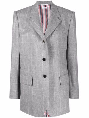 Thom Browne grid single-breasted blazer - Grey
