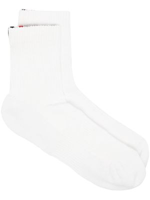 Thom Browne stripe-detail knitted ankle socks - White