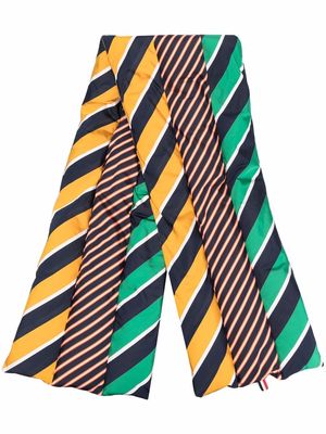 Thom Browne striped padded scarf - Green