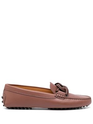 Tod's Kate Gommino Bubble leather loafers - Brown
