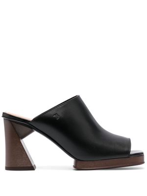 Tod's Platform 95mm leather mules - Black