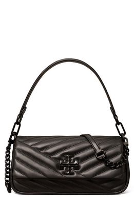 Tory Burch Kira Chevron Small Shoulder Bag in Z/dnublack /Silver
