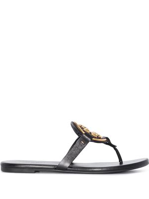 Tory Burch Miller logo-plaque sandals - Black