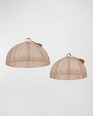 Tuileries Garden Mesh Round Food Covers, Set of 2