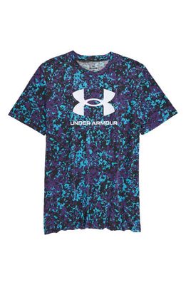 Under Armour Kids' Logo Graphic Tee in Glacier Blue /White