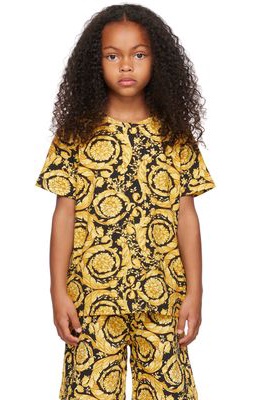 Versace Kids Black Barocco T-Shirt
