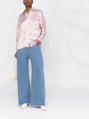 Vince Dahlia floral-print silk shirt - Pink