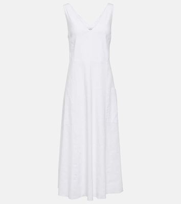 Vince Linen-blend midi dress