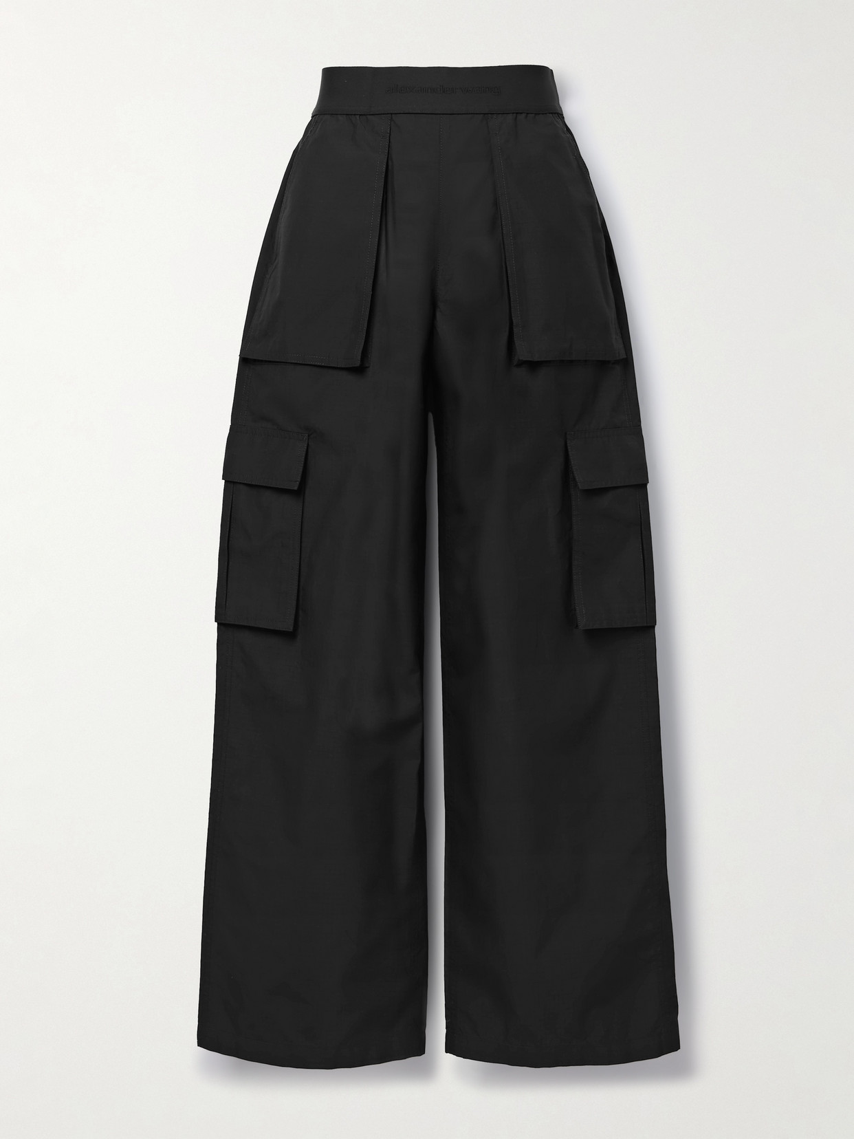 Alexander Wang - Cotton-blend Ripstop Wide-leg Cargo Pants - Black