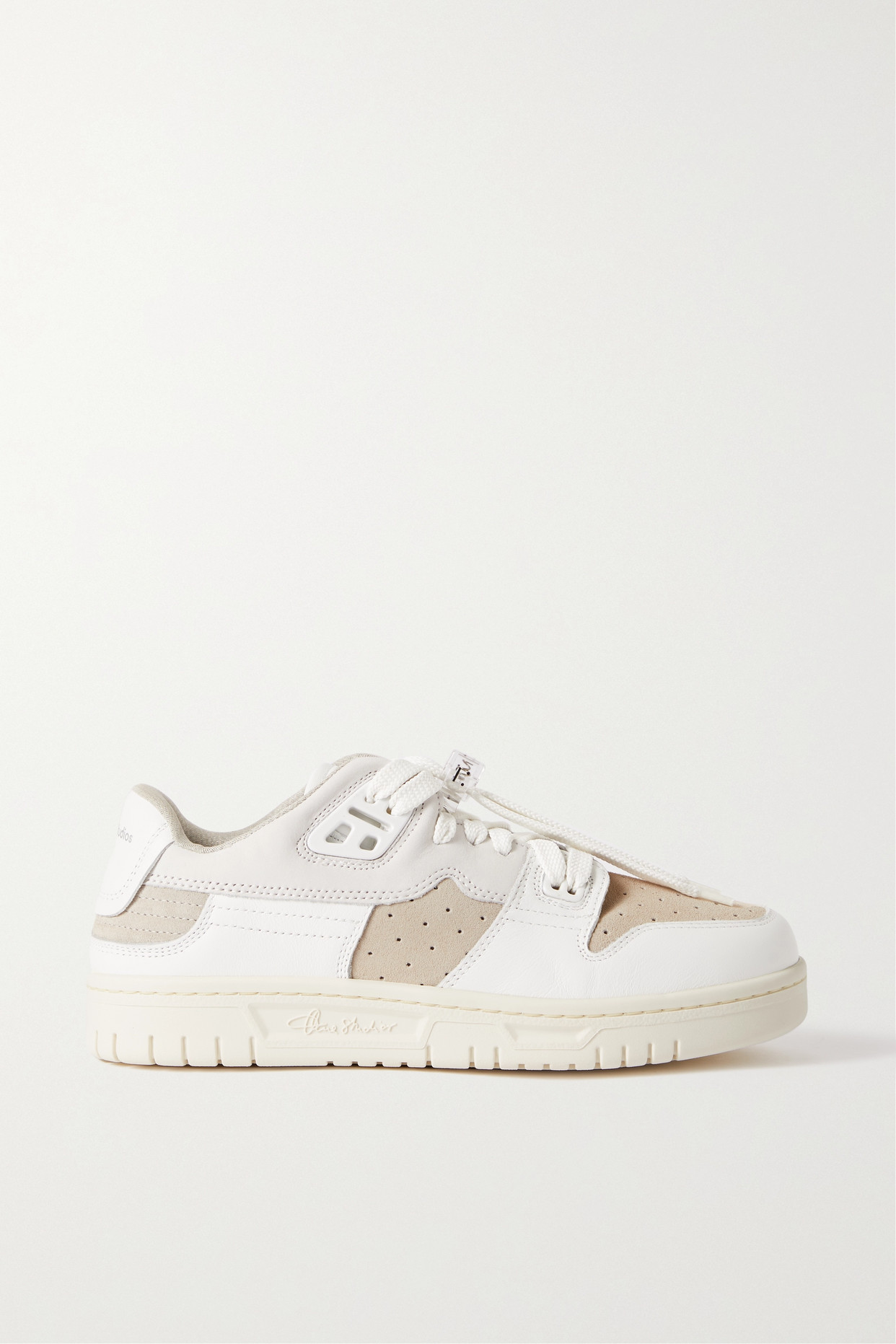 Acne Studios - + Net Sustain Leather, Suede And Nubuck Sneakers - White
