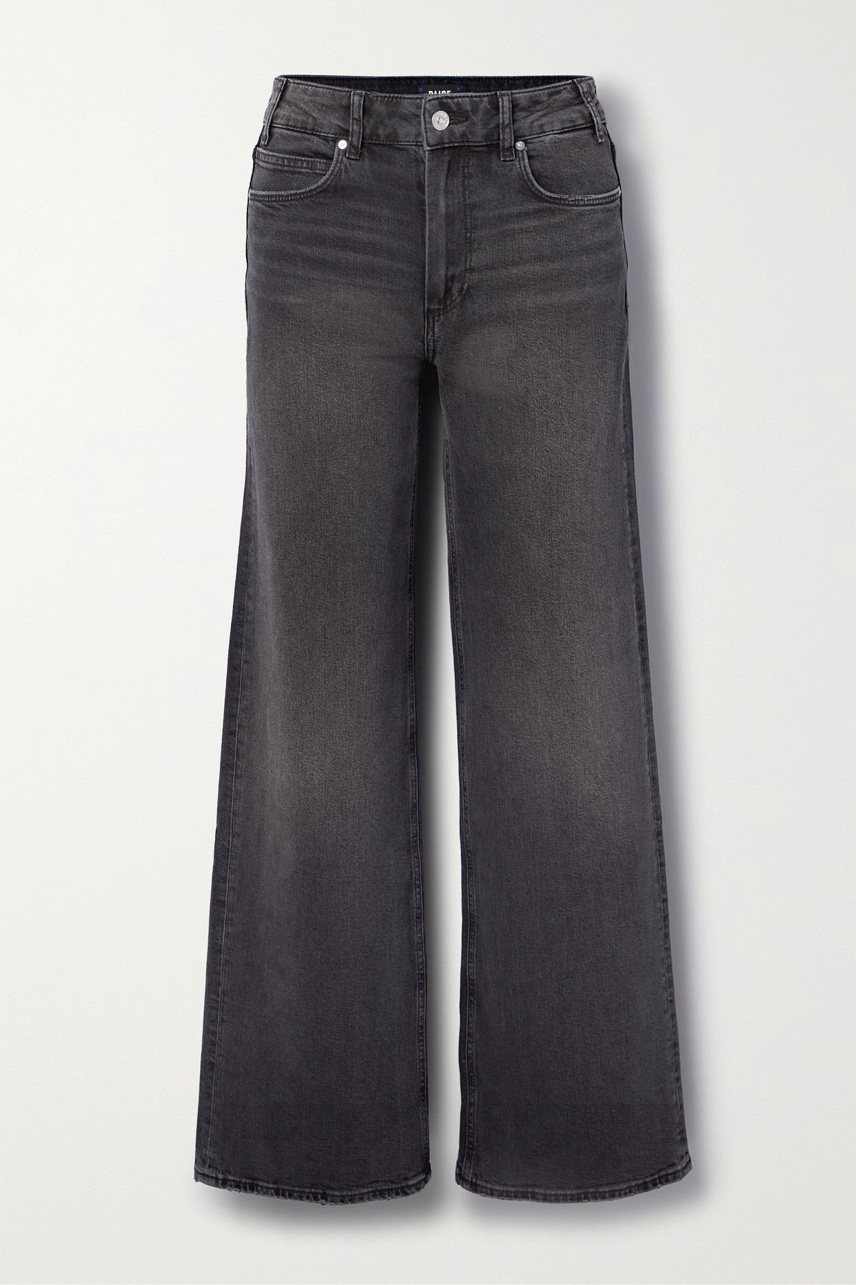 PAIGE - Sasha High-rise Straight-leg Jeans - Black