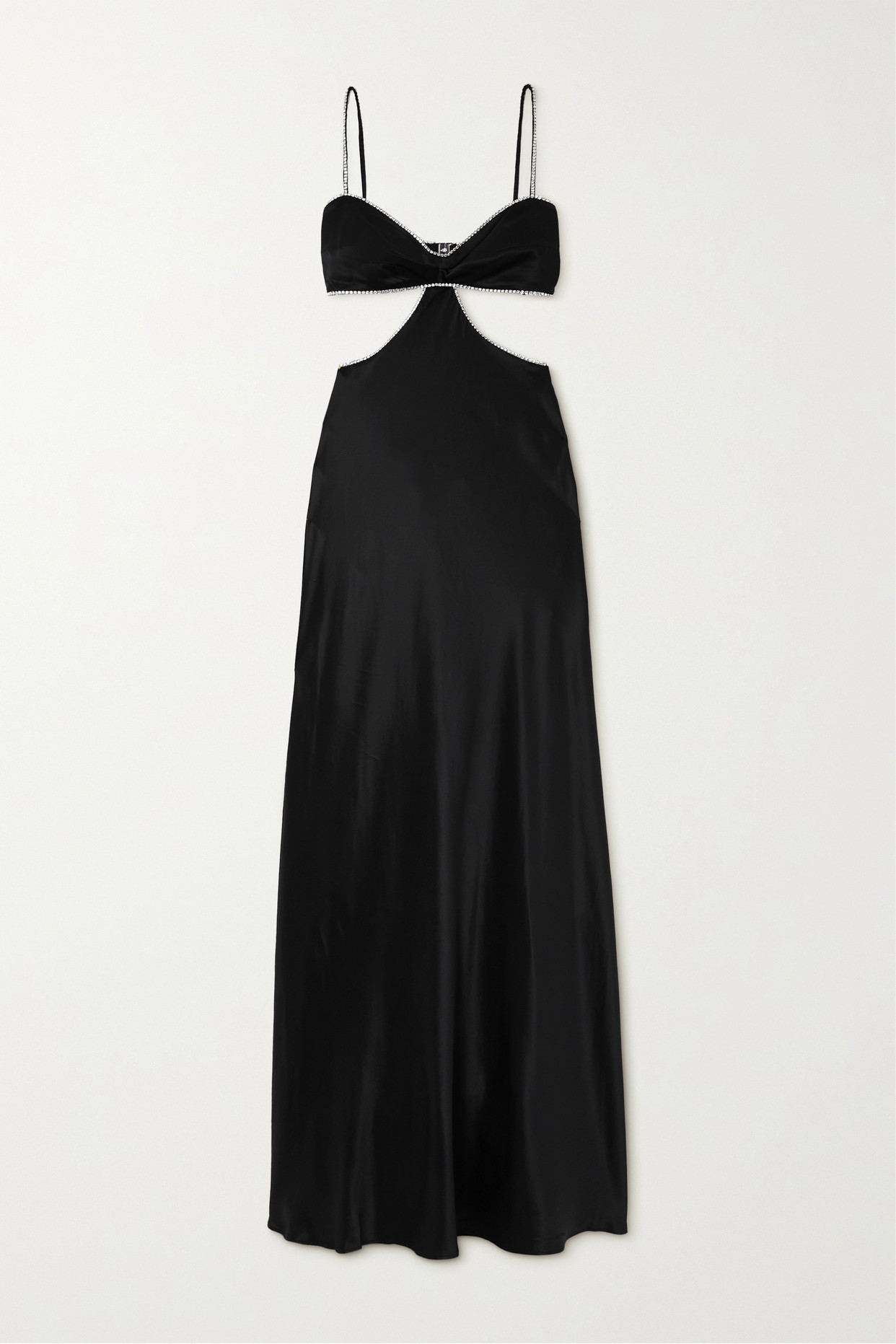 Michael Lo Sordo - Crystal-embellished Silk-satin Gown - Black