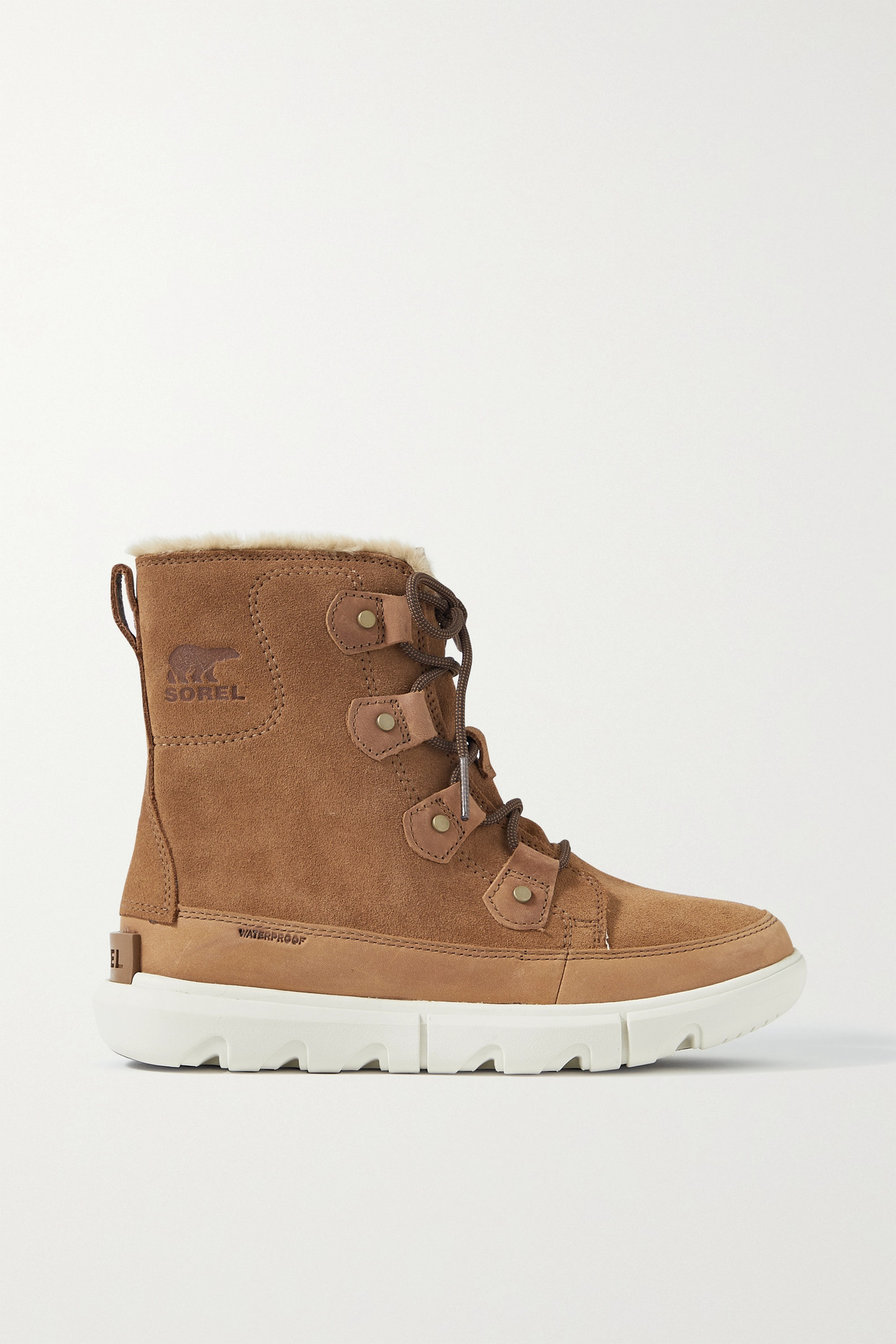 Sorel - Explorer Ii Joan Faux Fur-lined Suede Ankle Boots - Brown
