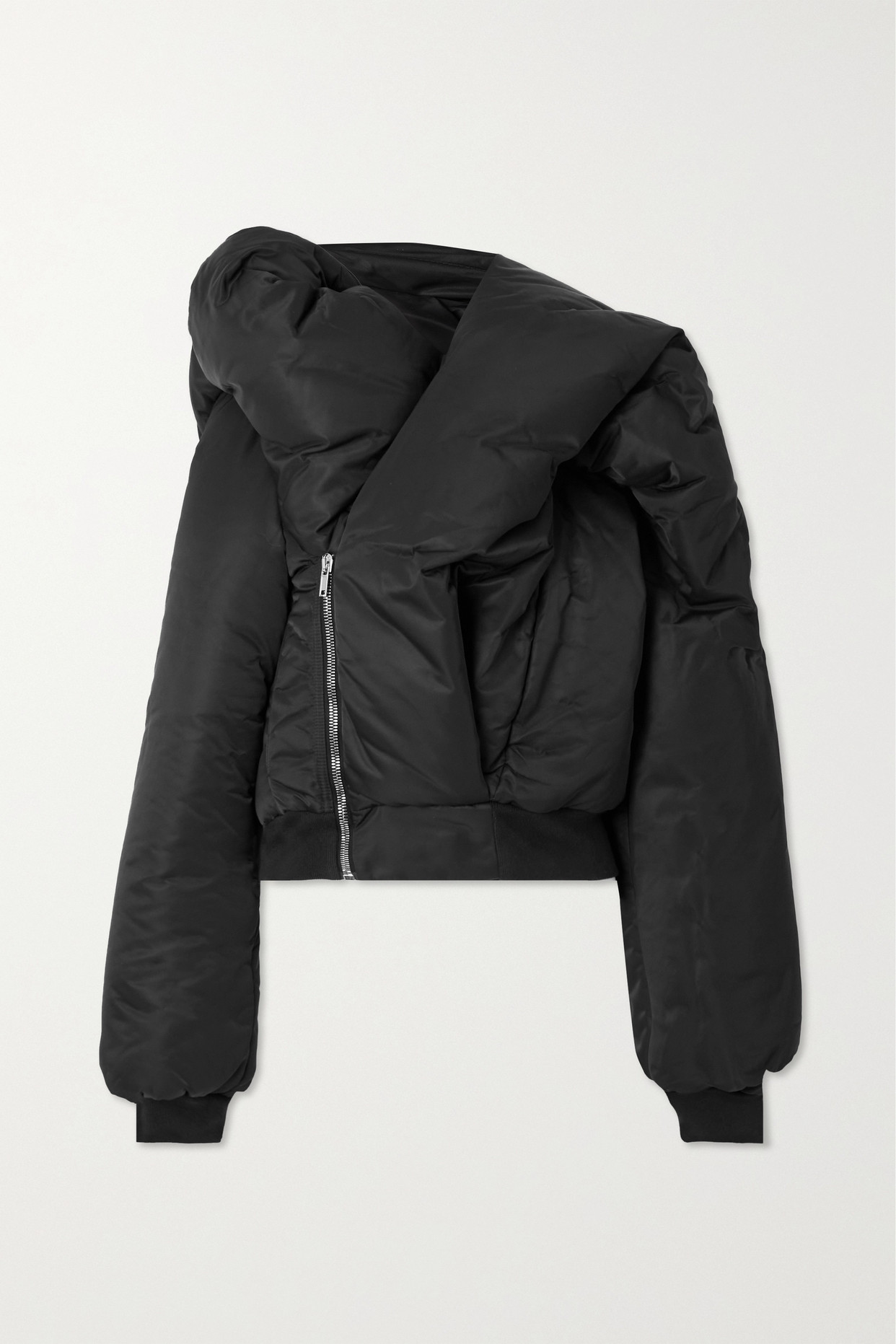Rick Owens - Doll Asymmetric Padded Shell Bomber Jacket - Black
