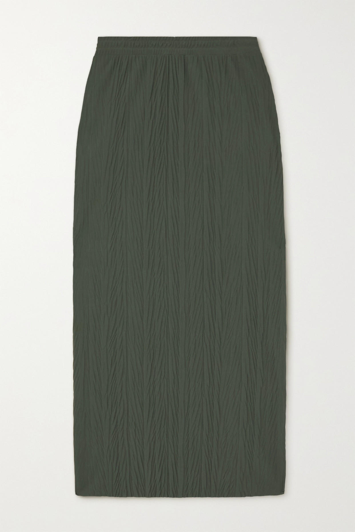 Max Mara - Leisure Carnia Crinkled Plissé-jersey Midi Skirt - Green